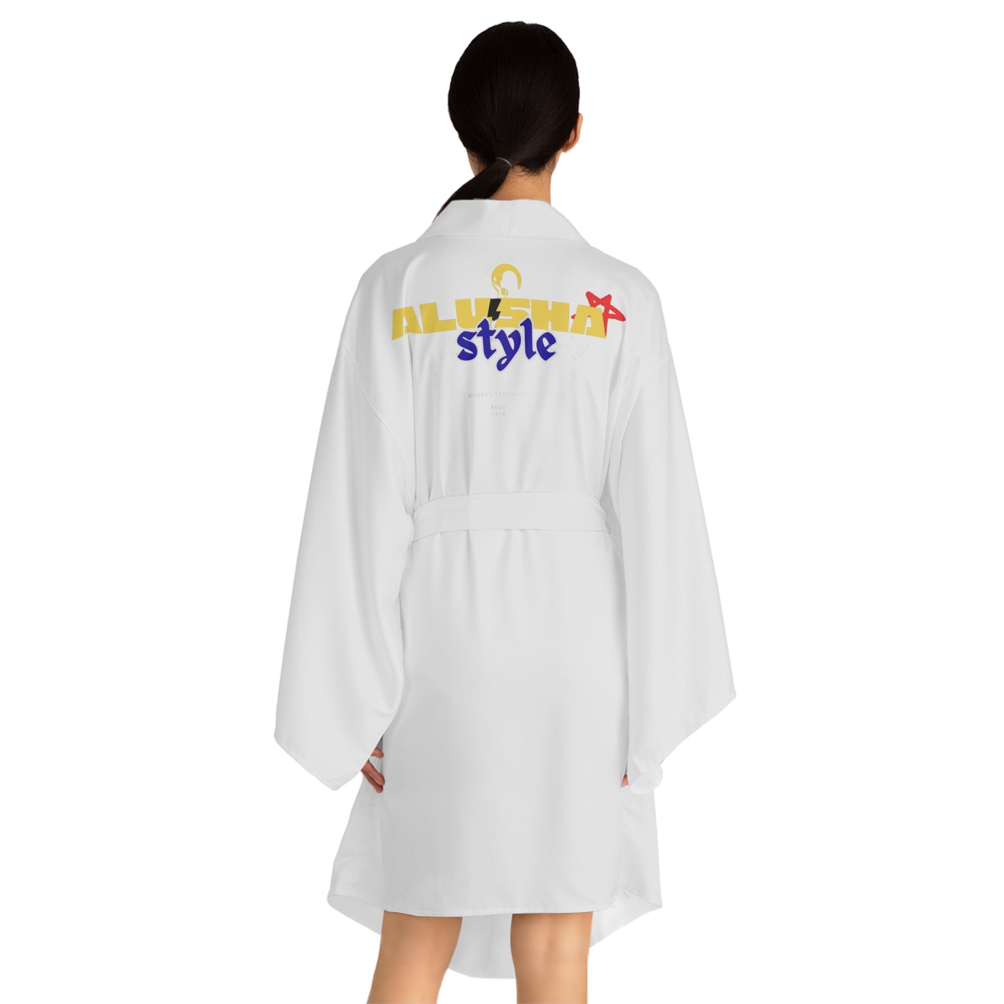 Stylish Long Sleeve Kimono Robe, Cozy Lounge Wear, Spa Gift, Elegant Home Wear, Fashionable Beach Cover-Up, Relaxation Attire