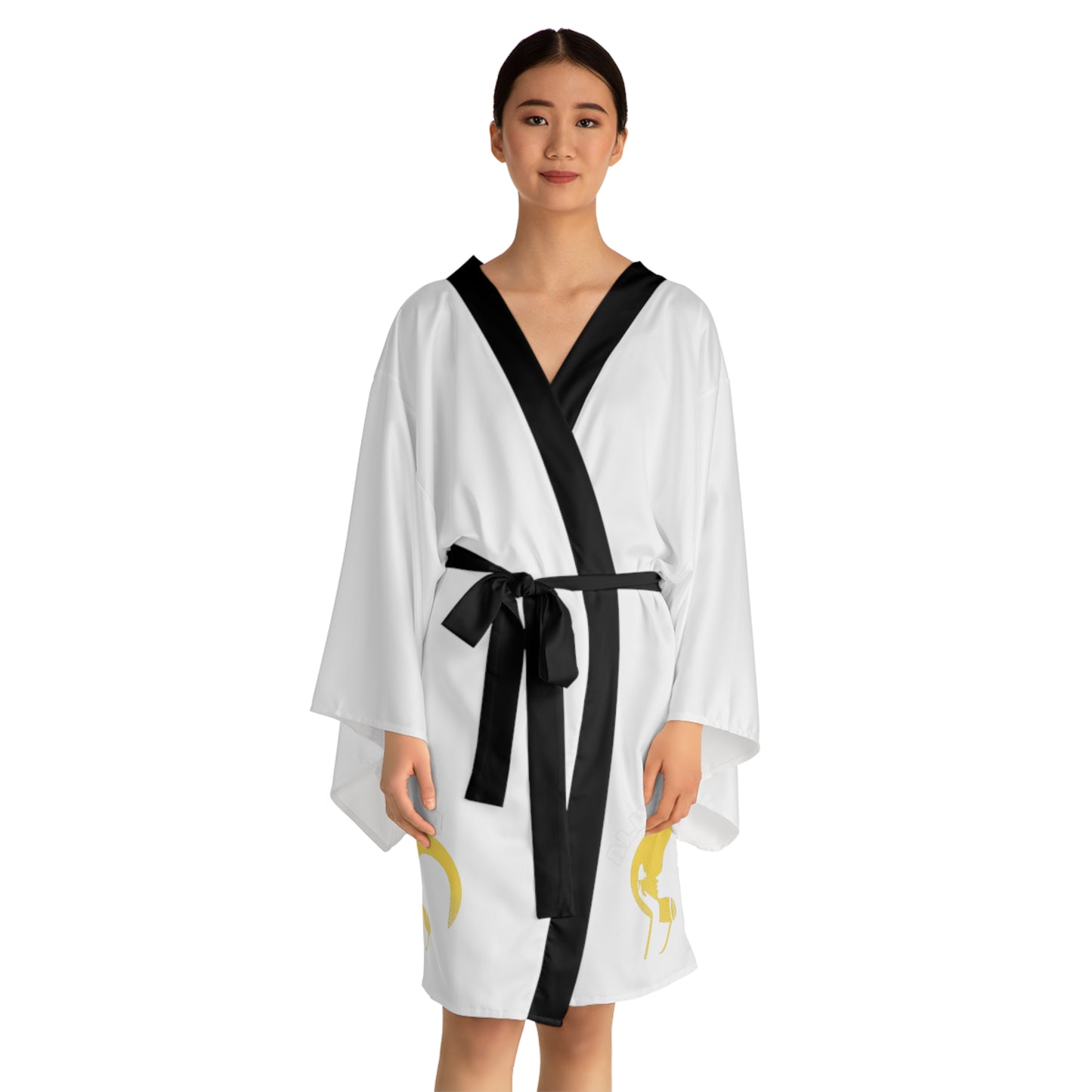 Stylish Long Sleeve Kimono Robe, Cozy Lounge Wear, Spa Gift, Elegant Home Wear, Fashionable Beach Cover-Up, Relaxation Attire