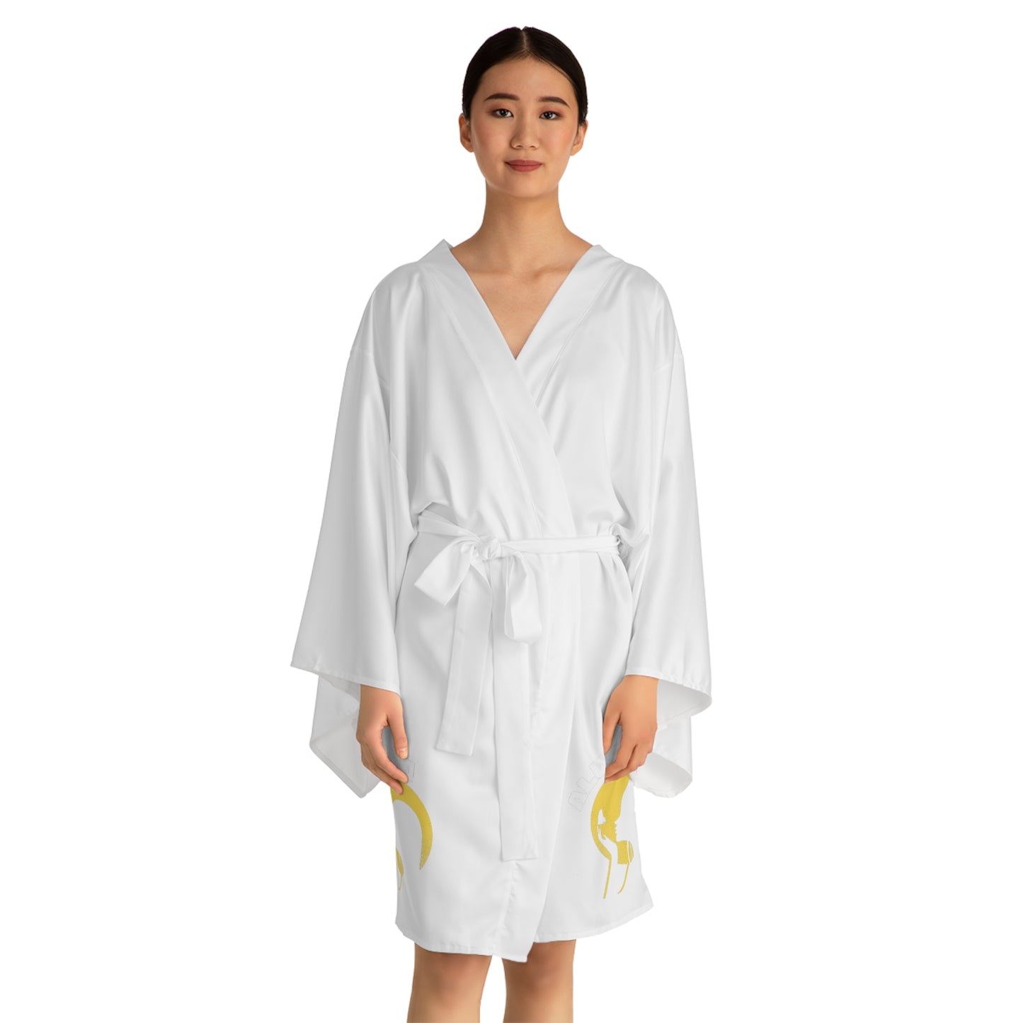 Stylish Long Sleeve Kimono Robe, Cozy Lounge Wear, Spa Gift, Elegant Home Wear, Fashionable Beach Cover-Up, Relaxation Attire