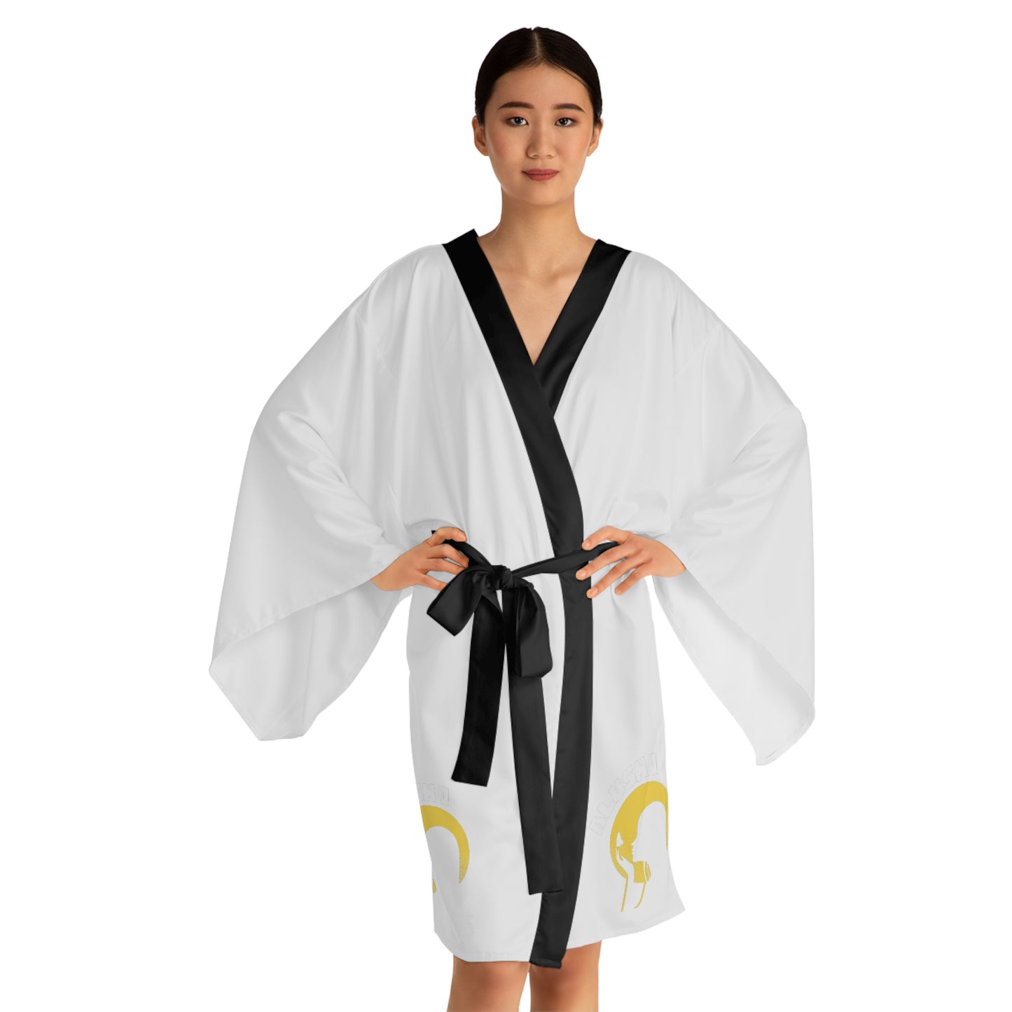 Stylish Long Sleeve Kimono Robe, Cozy Lounge Wear, Spa Gift, Elegant Home Wear, Fashionable Beach Cover-Up, Relaxation Attire